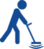 Person using a metal detector Person using a metal detector