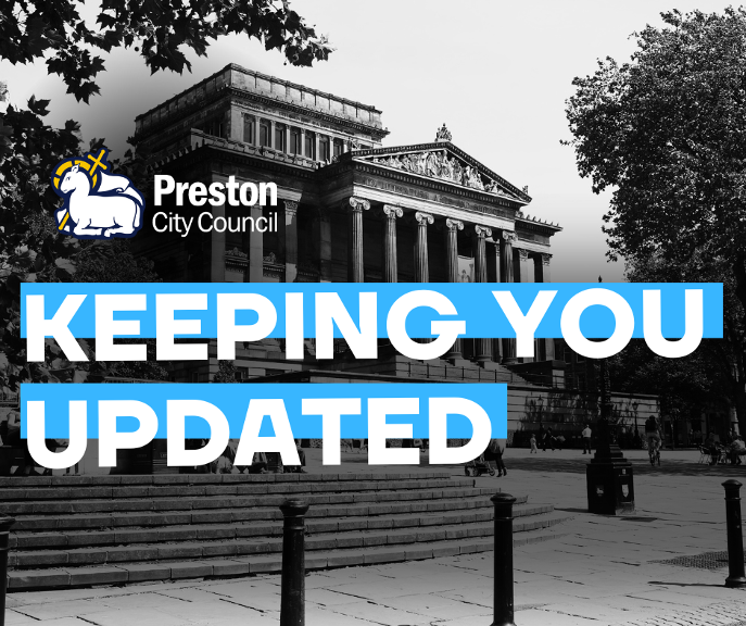 Keeping you updated Image of the harris with the wording 'keeping you updated'