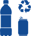 Bottle can and recycling symbol Bottle can and recycling symbol