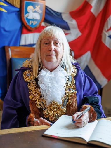 The new Mayor for 2025/26 - Councillor Sue Whittam.