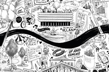 Preston collage of key city landmarks 